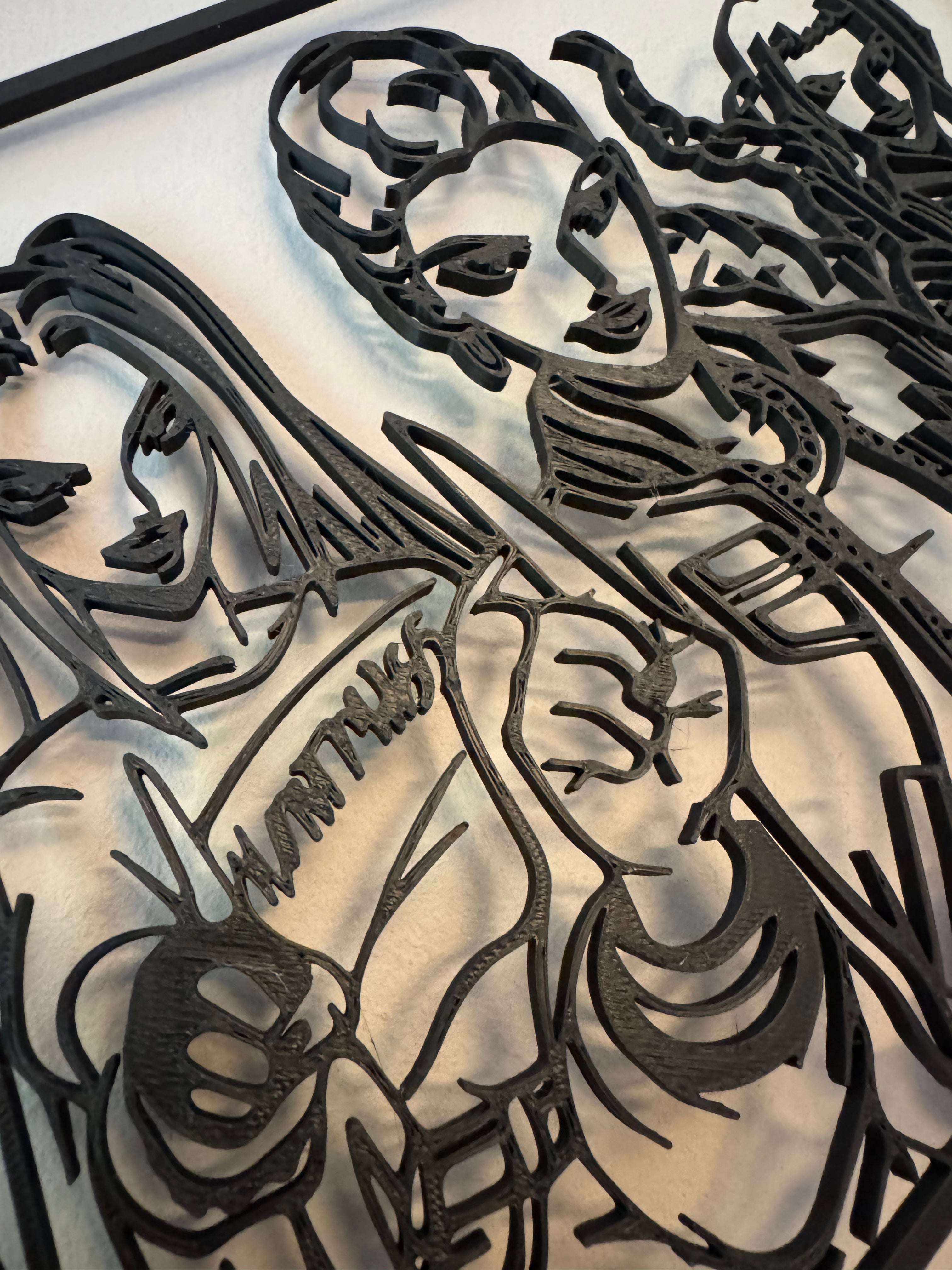 Kpop Demon Hunters 3D Line Art with Ready-to-Display Stand