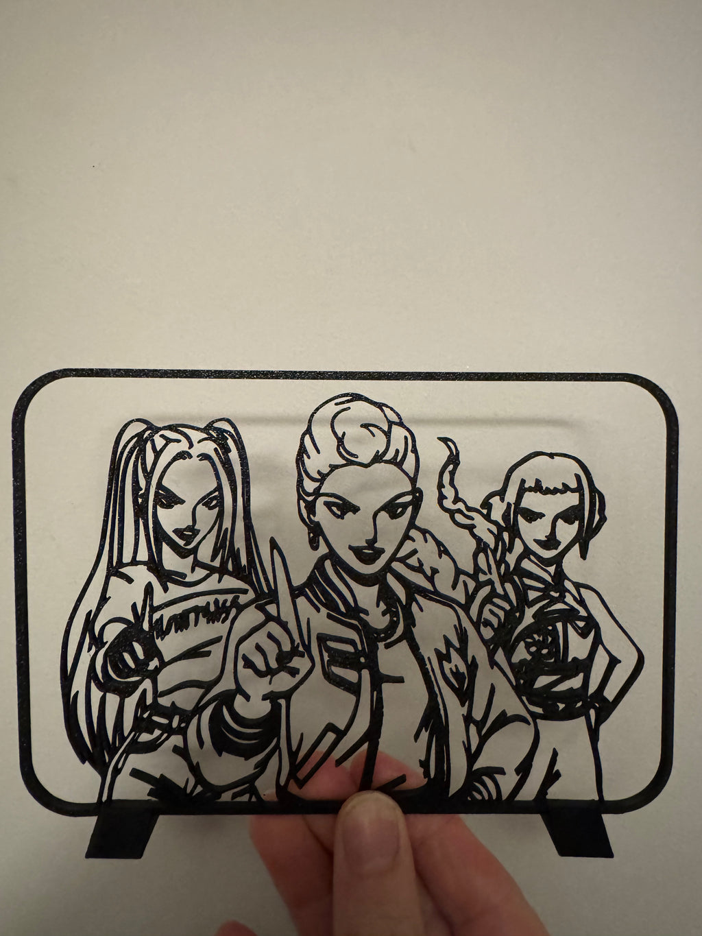 Kpop Demon Hunters 3D Line Art with Ready-to-Display Stand