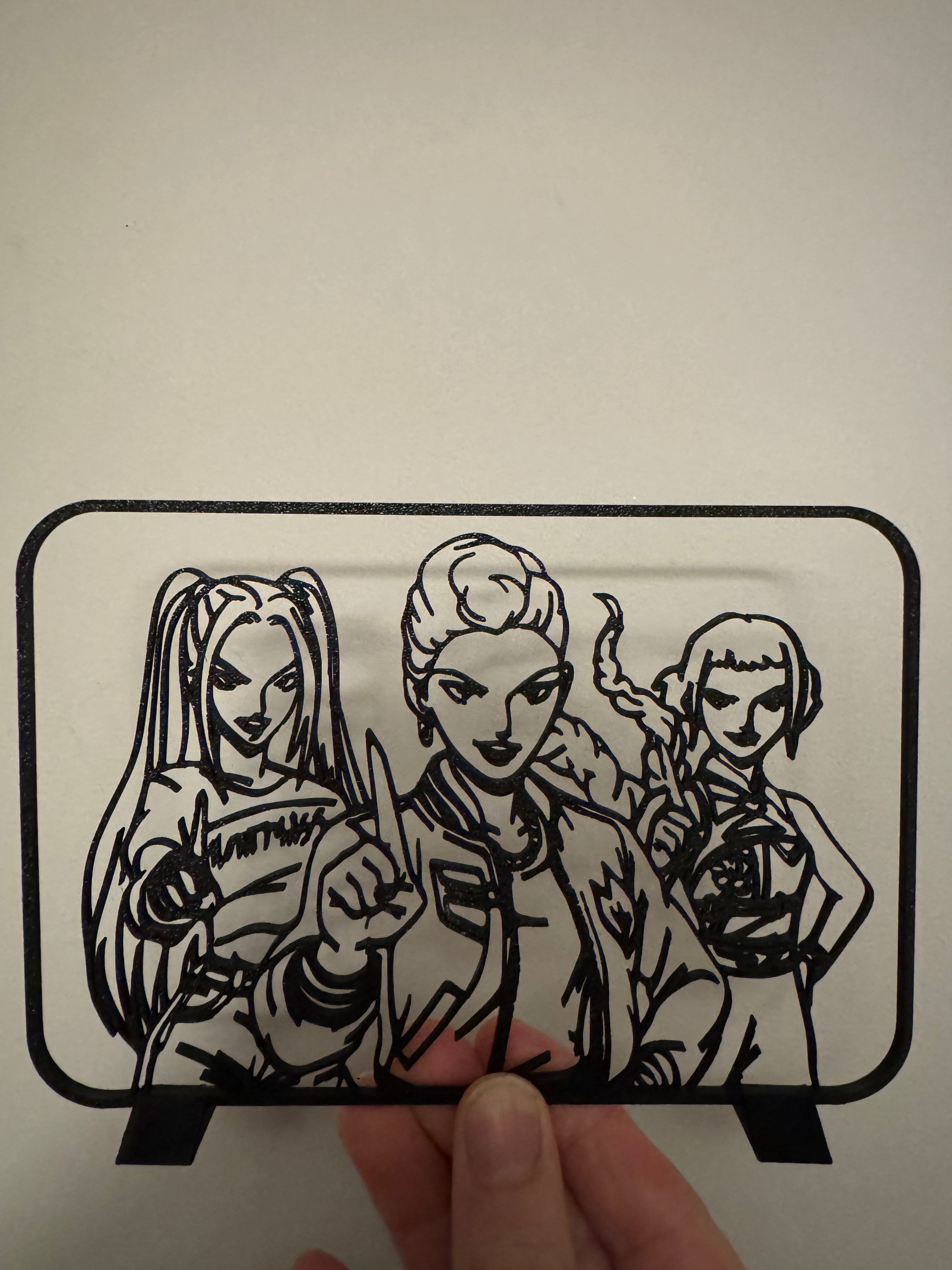 Kpop Demon Hunters 3D Line Art with Ready-to-Display Stand