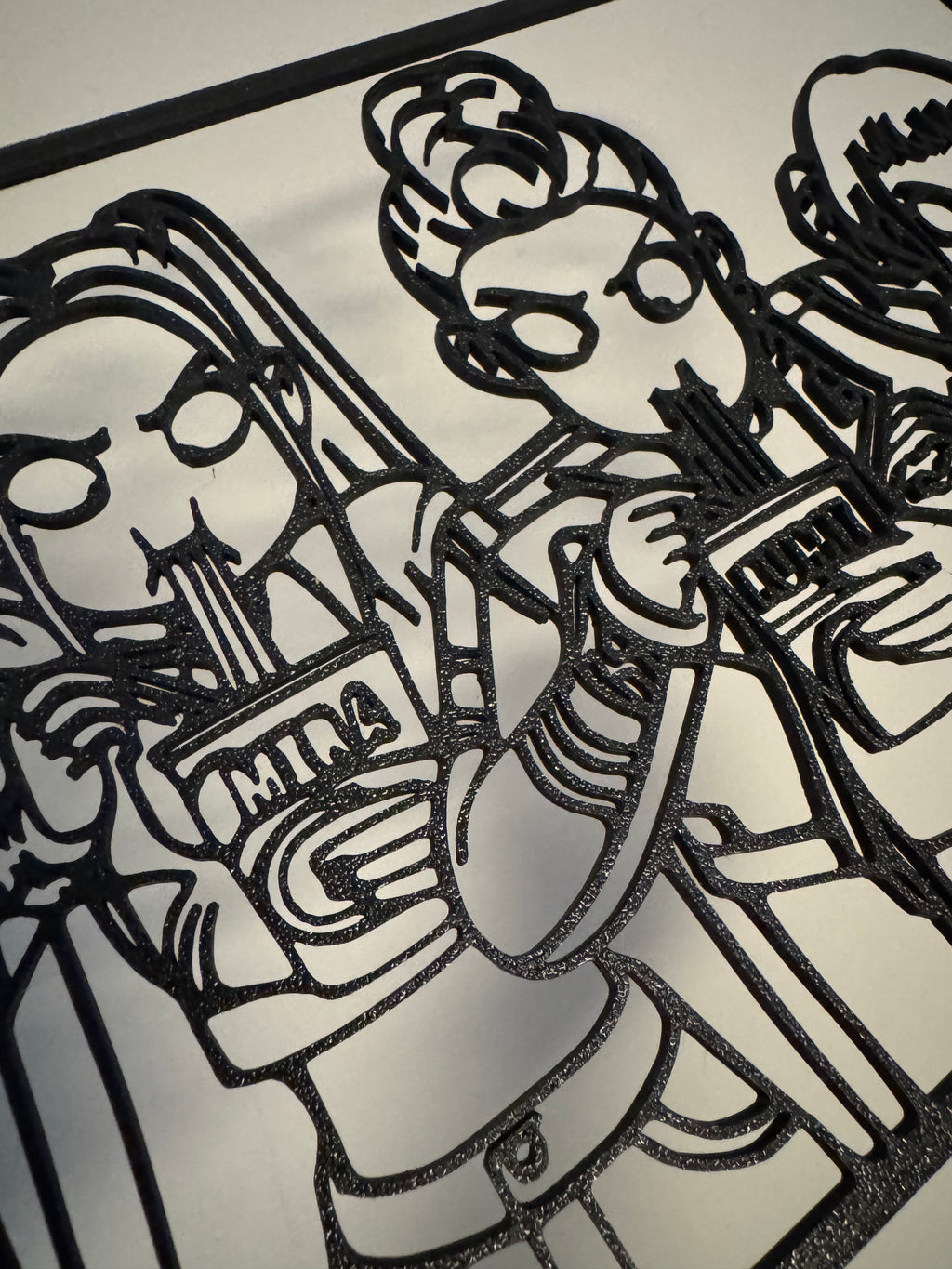 Kpop Demon Hunters Huntrex Noodles 3D Line Art with Ready-to-Display Stand